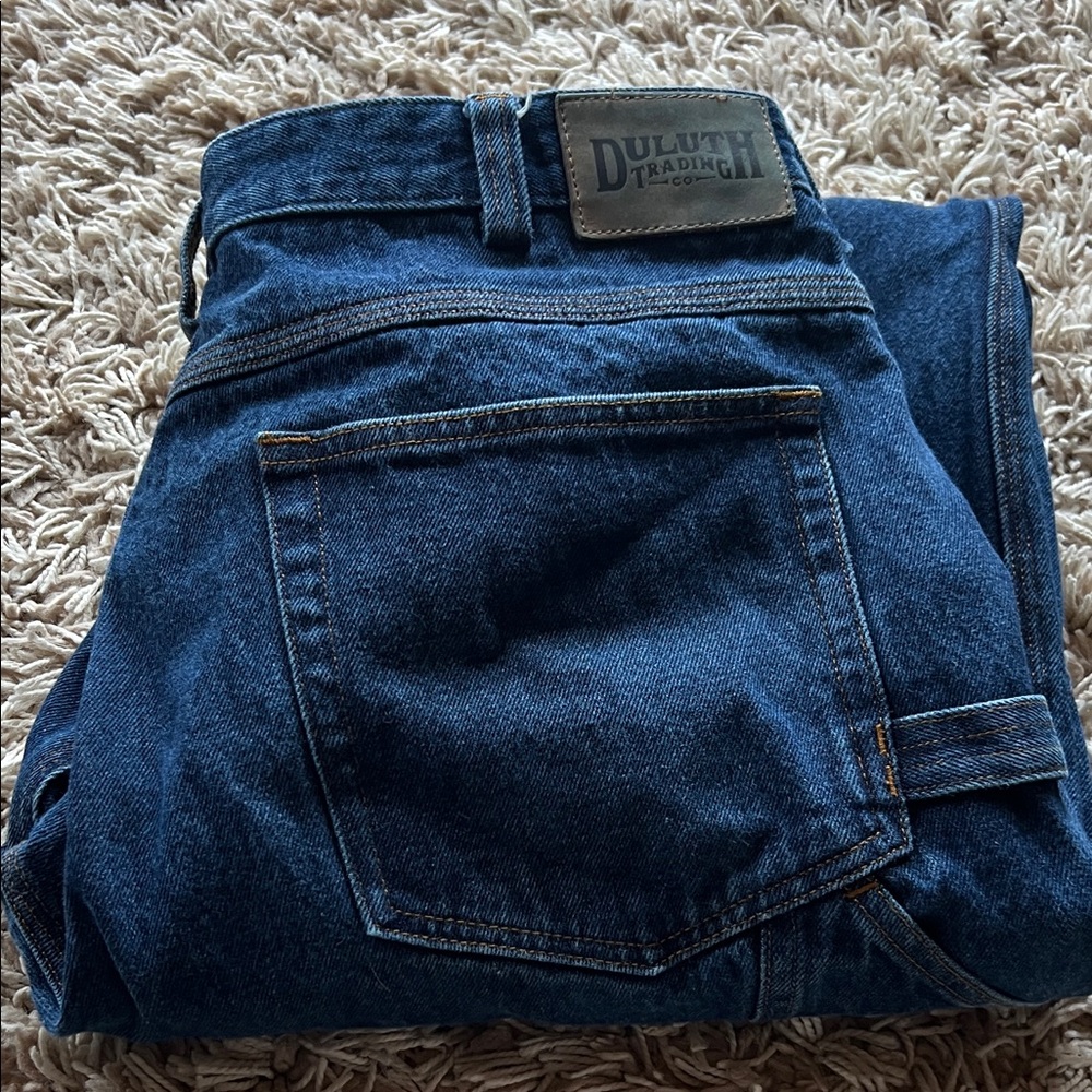 Duluth Trading Co Men's Dark Blue Relaxed Jeans 38x34